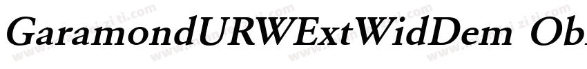 GaramondURWExtWidDem ObliqueVersion字体转换